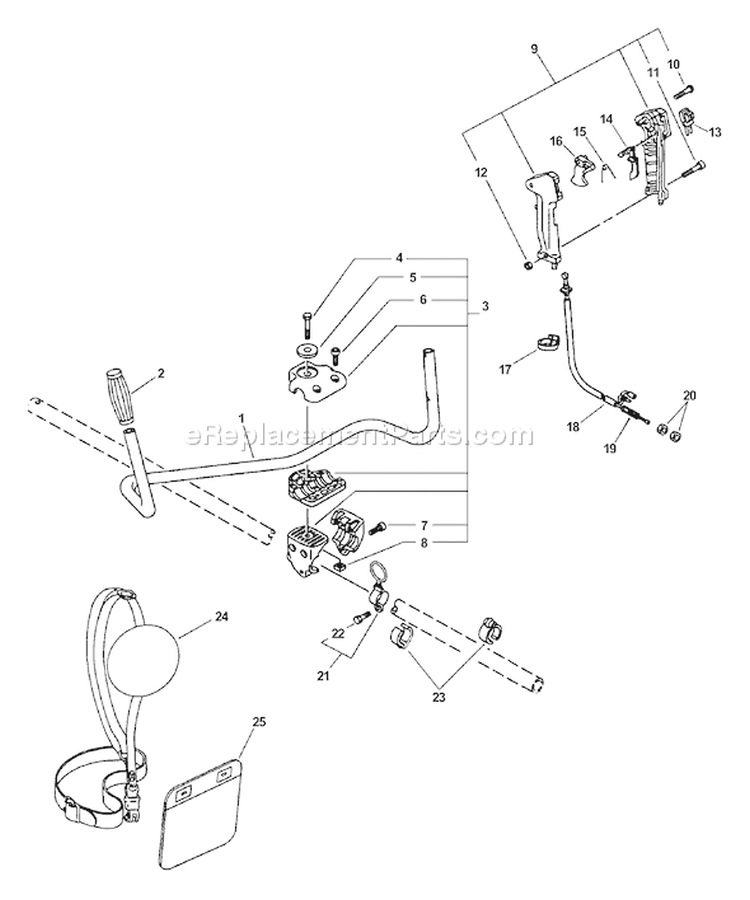 Page D Diagram and Parts List for SRM-2410 Type 1E Echo Trimmer