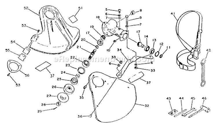 Page E Diagram and Parts List for SRM-2501 001001 - 0010200 Echo Trimmer