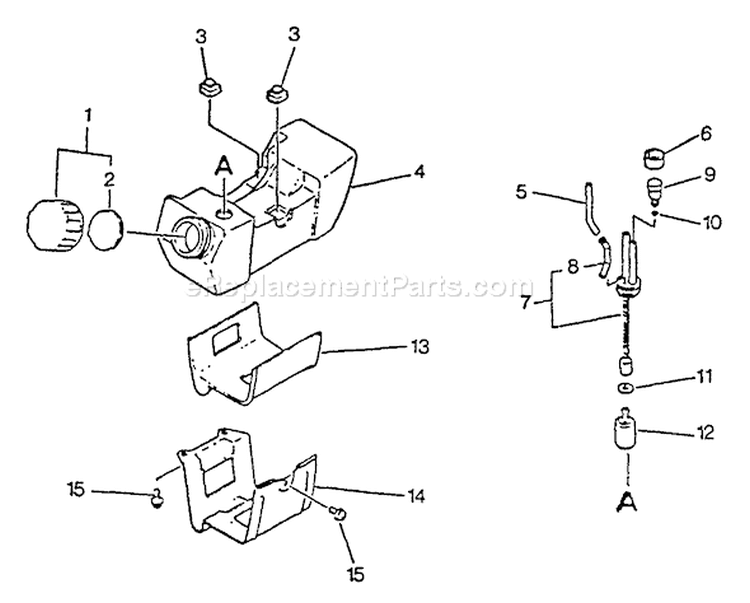 Page D Diagram and Parts List for SRM-2501 0025001 - 0043000 Echo Trimmer
