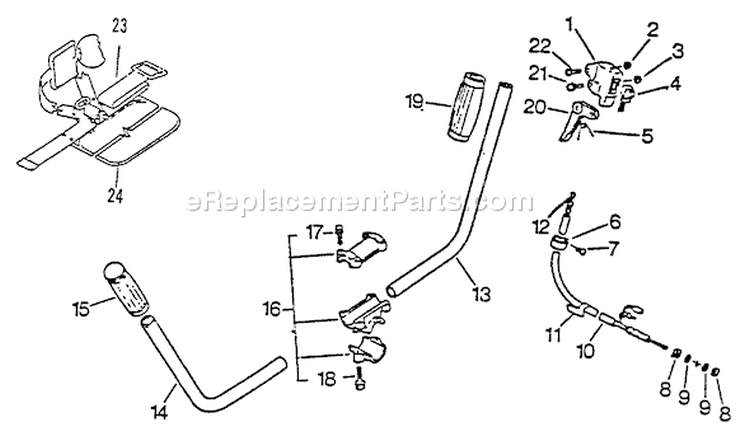 Page F Diagram and Parts List for SRM-2501 0043001 - 0061968 Echo Trimmer