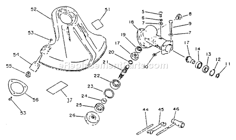Page E Diagram and Parts List for SRM-2502 0010201 - 0025000 Echo Trimmer