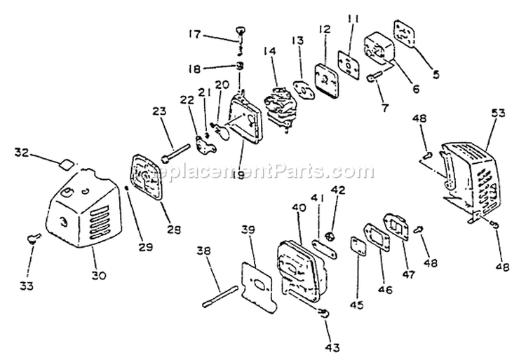 Page F Diagram and Parts List for SRM-2502 0010201 - 0025000 Echo Trimmer