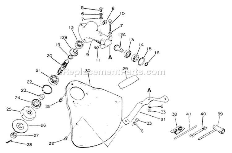 Page F Diagram and Parts List for SRM-250E  Echo Trimmer