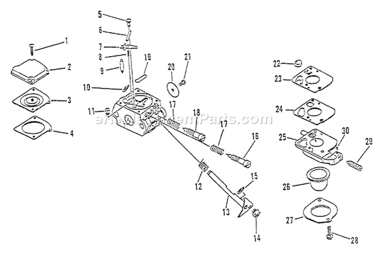 Page A Diagram and Parts List for SRM-2510 061969 - 079351 Echo Trimmer
