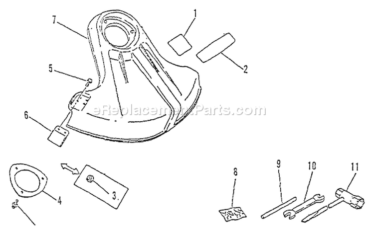 Page G Diagram and Parts List for SRM-2501 079352 - 098240 Echo Trimmer