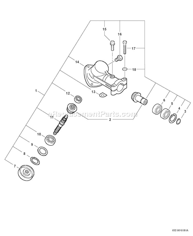Page J Diagram and Parts List for SRM-210SB 10001301 - 10999999 Echo Trimmer