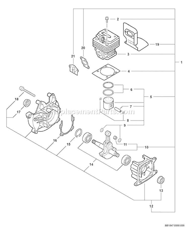 Page D Diagram and Parts List for PPT-260 03001001-03006148 Echo Pole Saw