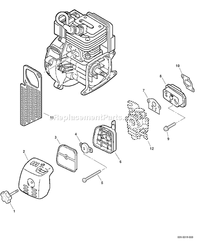 Page I Diagram and Parts List for SRM-261U 06001030 - 06999999 Echo Trimmer