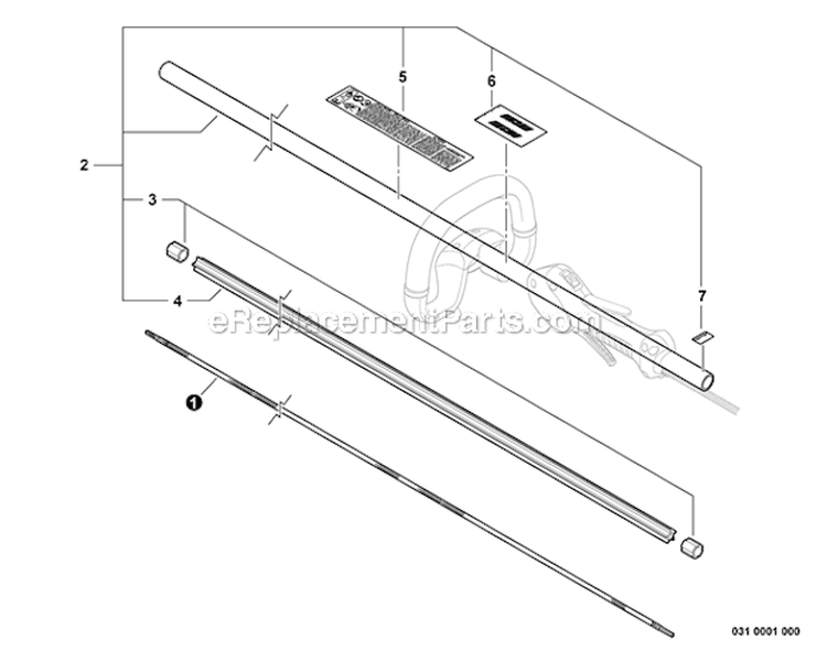 Page N Diagram and Parts List for SRM-265 S70311001001-S70311999999 Echo Trimmer
