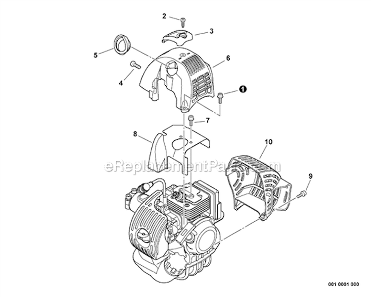 Page D Diagram and Parts List for SRM-265 S70311001001-S70311999999 Echo Trimmer