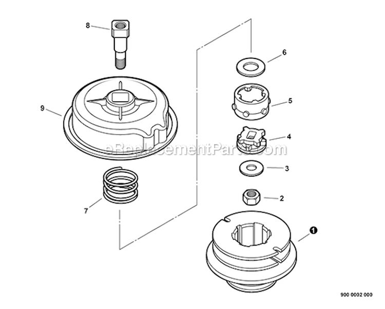 Page F Diagram and Parts List for SRM-265 S70311001001-S70311999999 Echo Trimmer