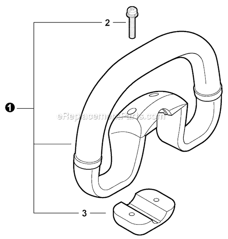 Front Handle Diagram and Parts List for SRM-266S T42211001001-T42211999999 Echo Trimmer