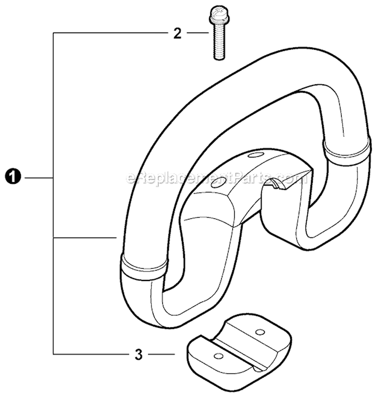 Front Handle Diagram and Parts List for SRM-266S T43313001001-T43313999999 Echo Trimmer