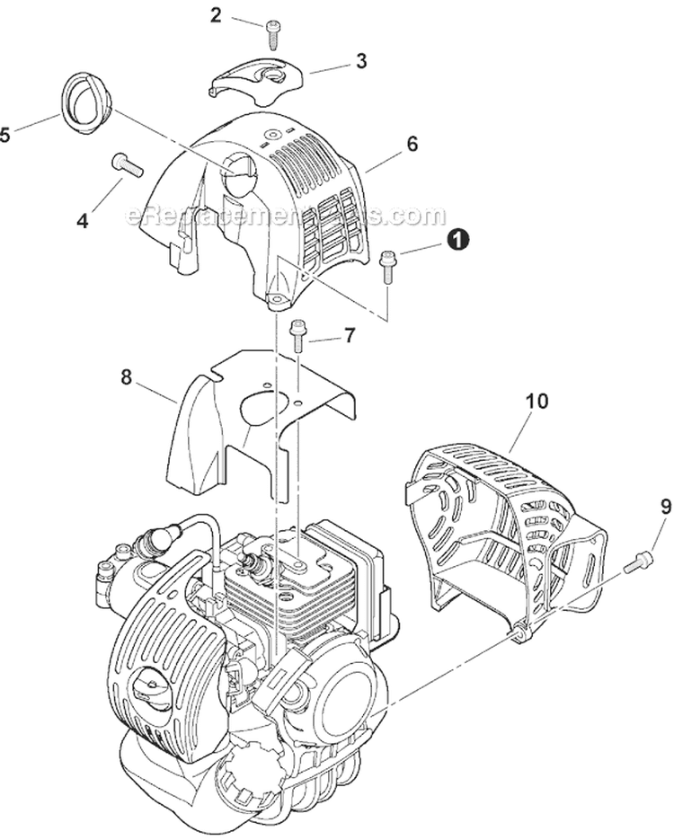 Covers Diagram and Parts List for SRM-266S T43313001001-T43313999999 Echo Trimmer