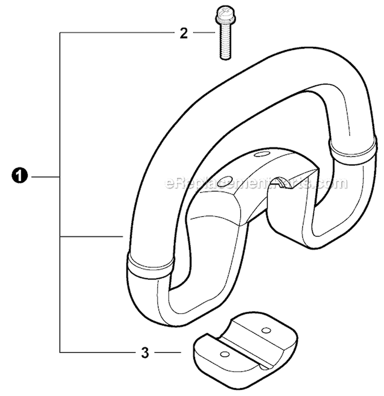 Front Handle Diagram and Parts List for SRM-266T T42411001001-T42411999999 Echo Trimmer