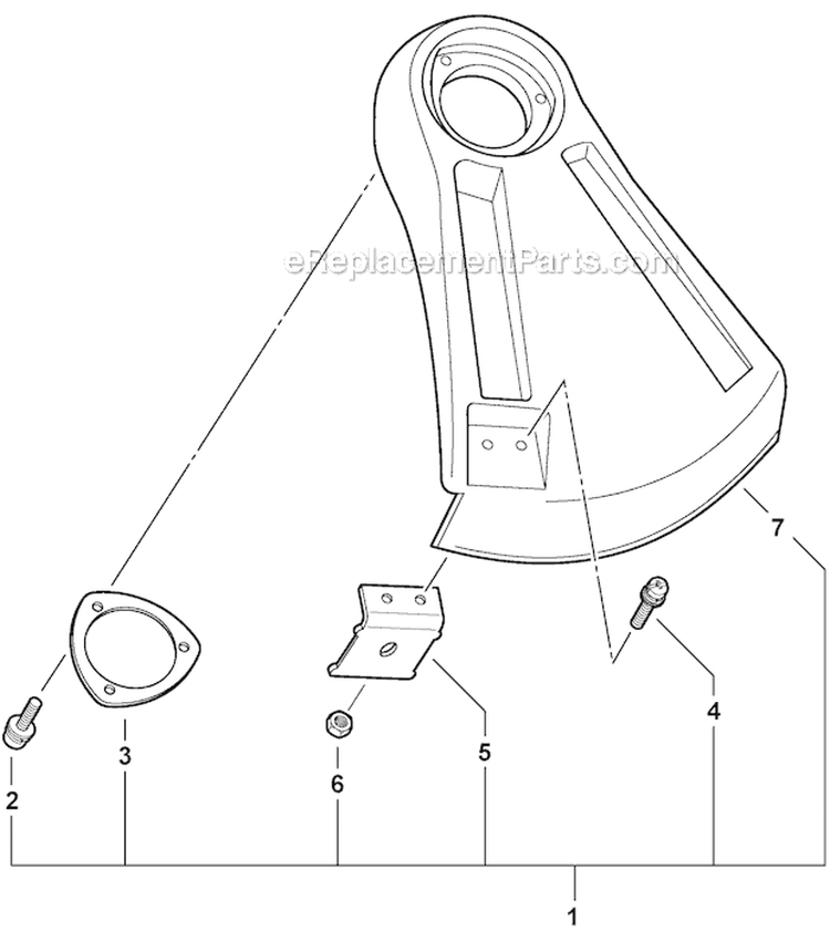 Debris Shield - Plastic Diagram and Parts List for SRM-266T T42411001001-T42411999999 Echo Trimmer