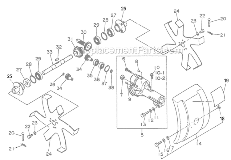 Cultivator Attachment Diagram and Parts List for SRM-266T T42512001001-T42512999999 Echo Trimmer