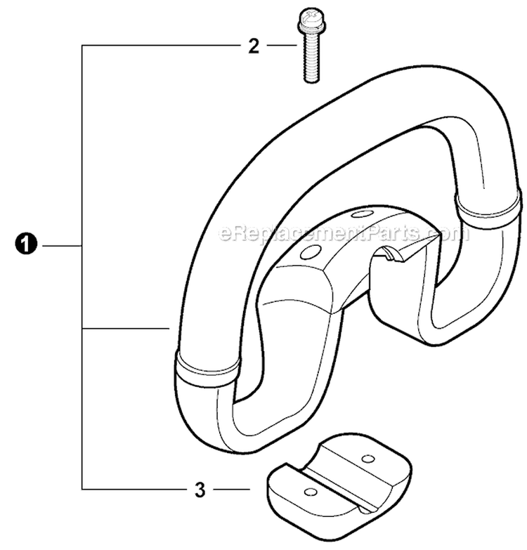 Front Handle Diagram and Parts List for SRM-266T T43413001001-T43413999999 Echo Trimmer