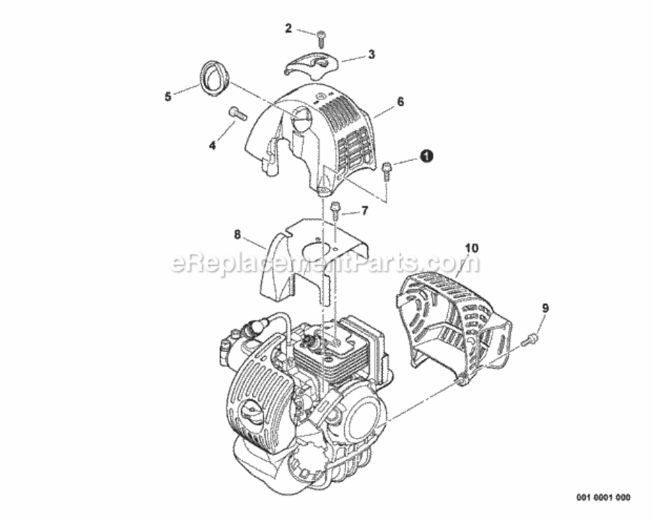 Covers Diagram and Parts List for SRM-266U T42712001001 - T42712999999 Echo Trimmer