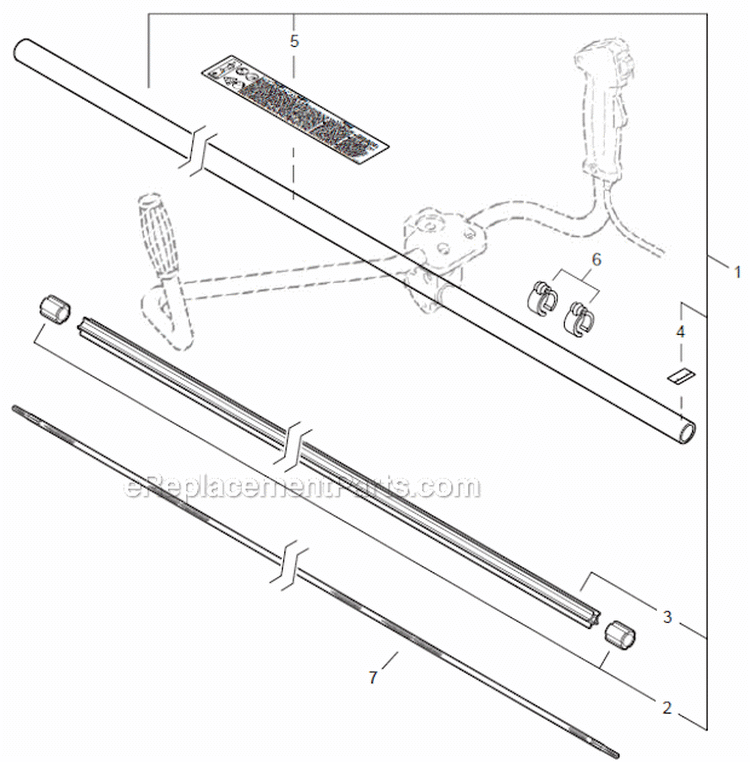 Page J Diagram and Parts List for SRM-266U  Echo Trimmer