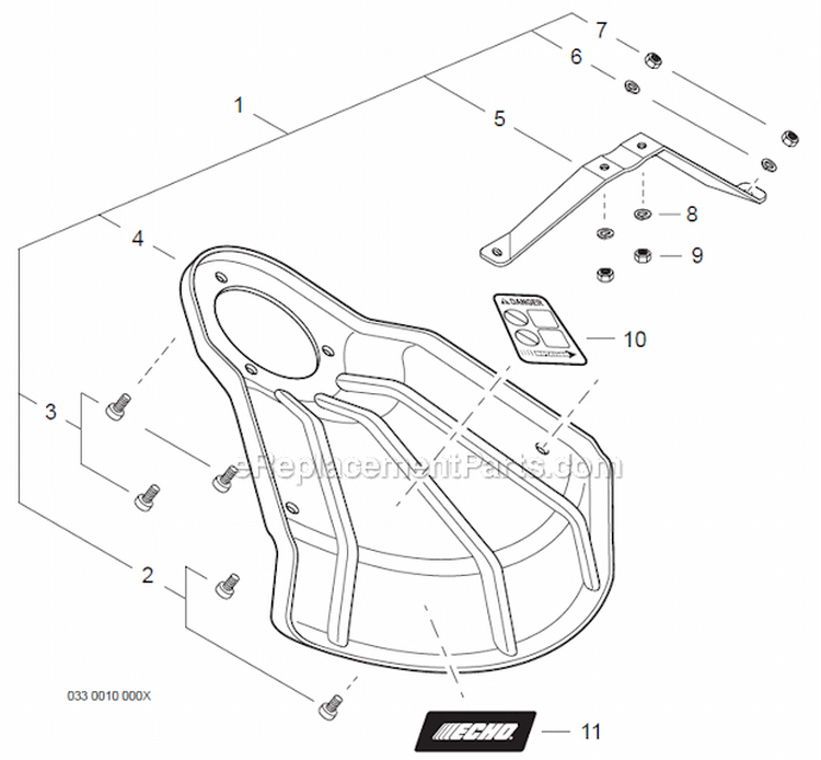 Page O Diagram and Parts List for SRM-266U  Echo Trimmer