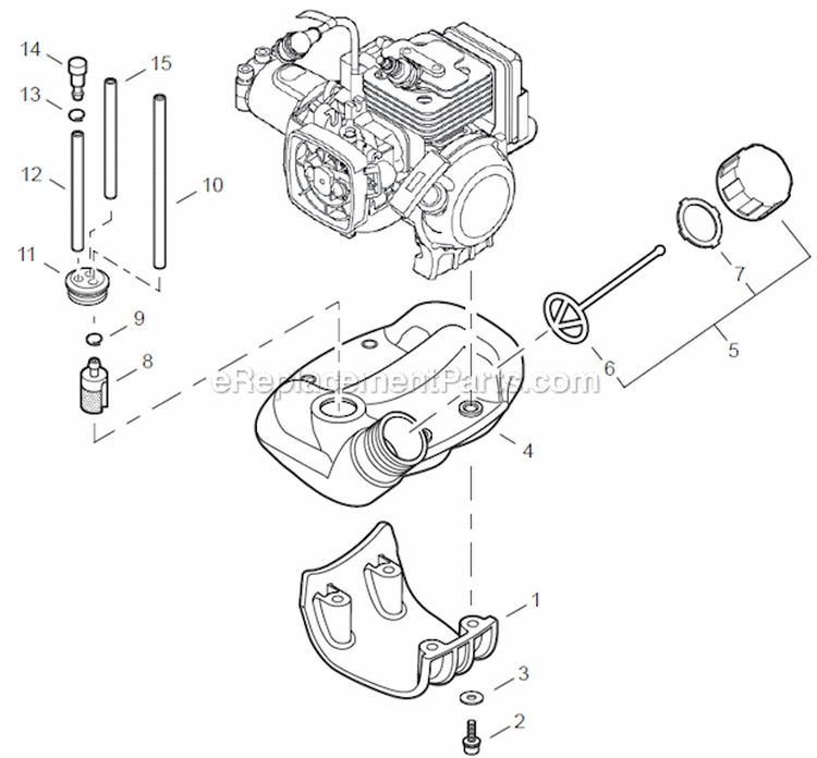Page H Diagram and Parts List for SRM-266U  Echo Trimmer