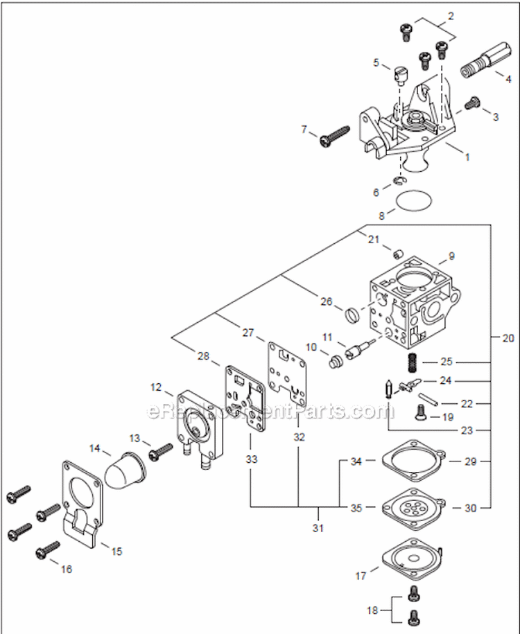 Page I Diagram and Parts List for SRM-266U  Echo Trimmer
