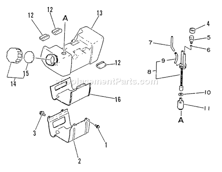 Page D Diagram and Parts List for SRM-3000 027001 - 034000 Echo Trimmer