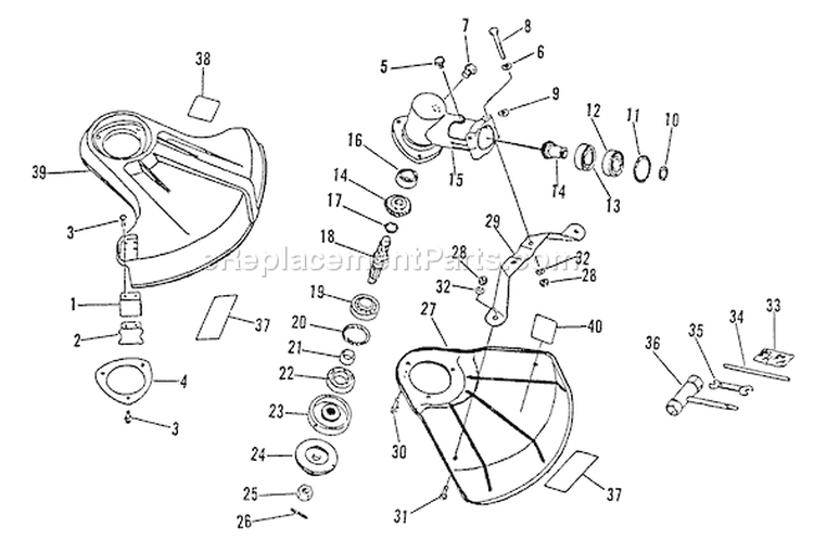 Page F Diagram and Parts List for SRM-3000 027001 - 034000 Echo Trimmer