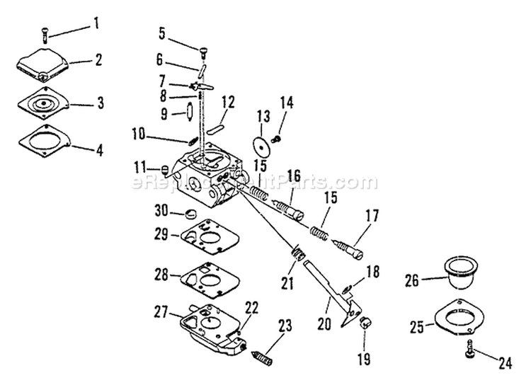 Page A Diagram and Parts List for SRM-3000 034001 - 037500 Echo Trimmer