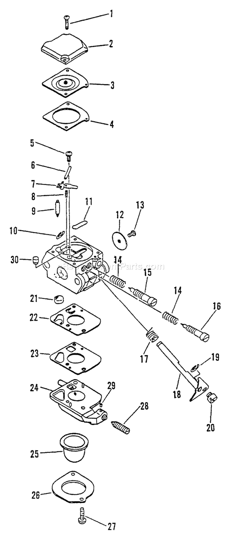 Page A Diagram and Parts List for SRM-3000 037501 - 043225 Echo Trimmer