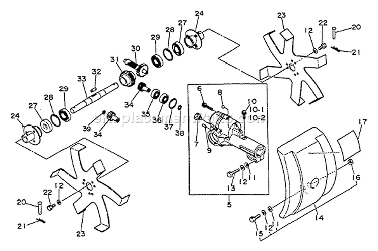 Page B Diagram and Parts List for SRM-3000 037501 - 043225 Echo Trimmer
