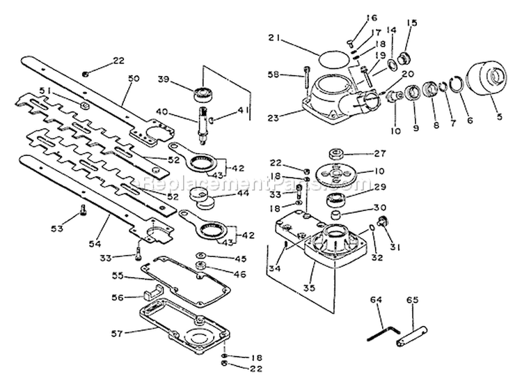 Page F Diagram and Parts List for SRM-3000 037501 - 043225 Echo Trimmer