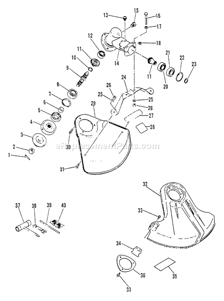 Page G Diagram and Parts List for SRM-3000 037501 - 043225 Echo Trimmer