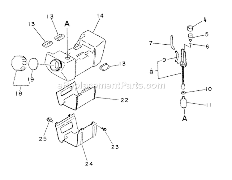 Page D Diagram and Parts List for SRM-3001 021091-027000 Echo Trimmer