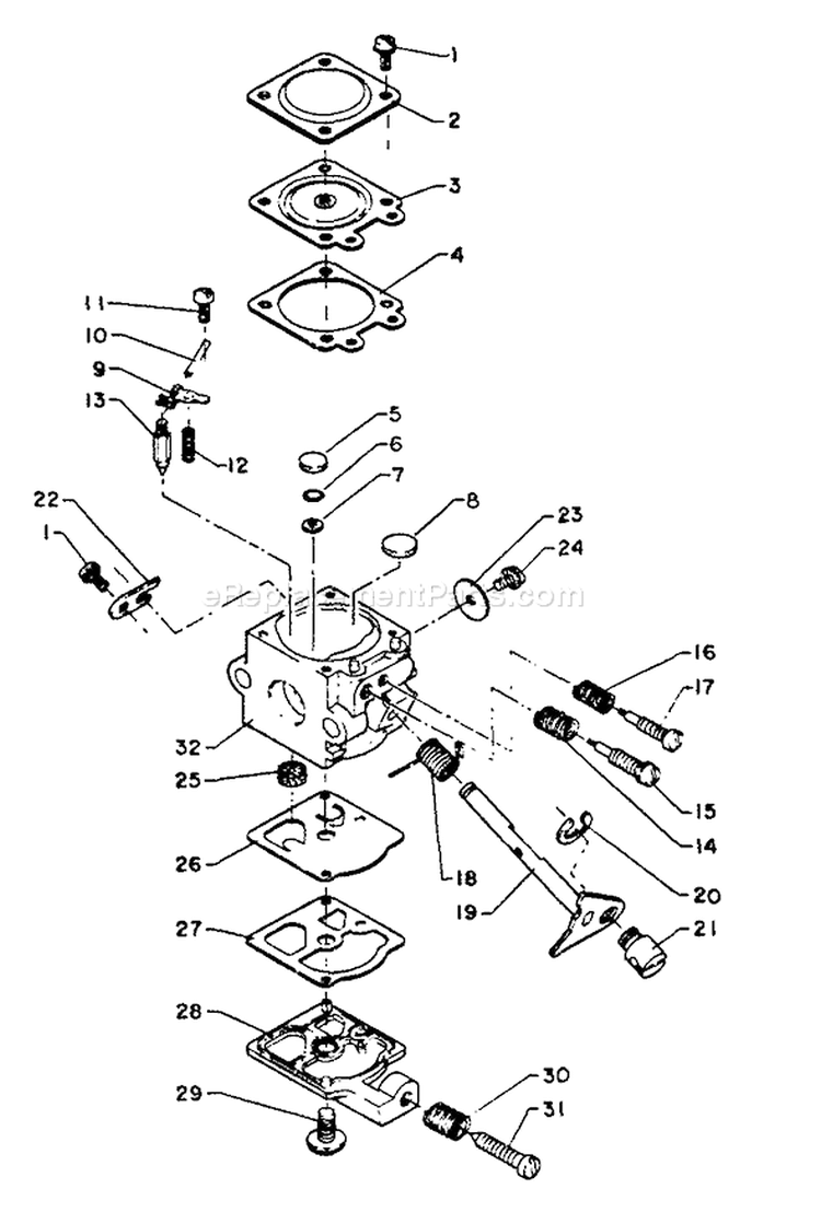 Page A Diagram and Parts List for SRM-300AE1  Echo Trimmer