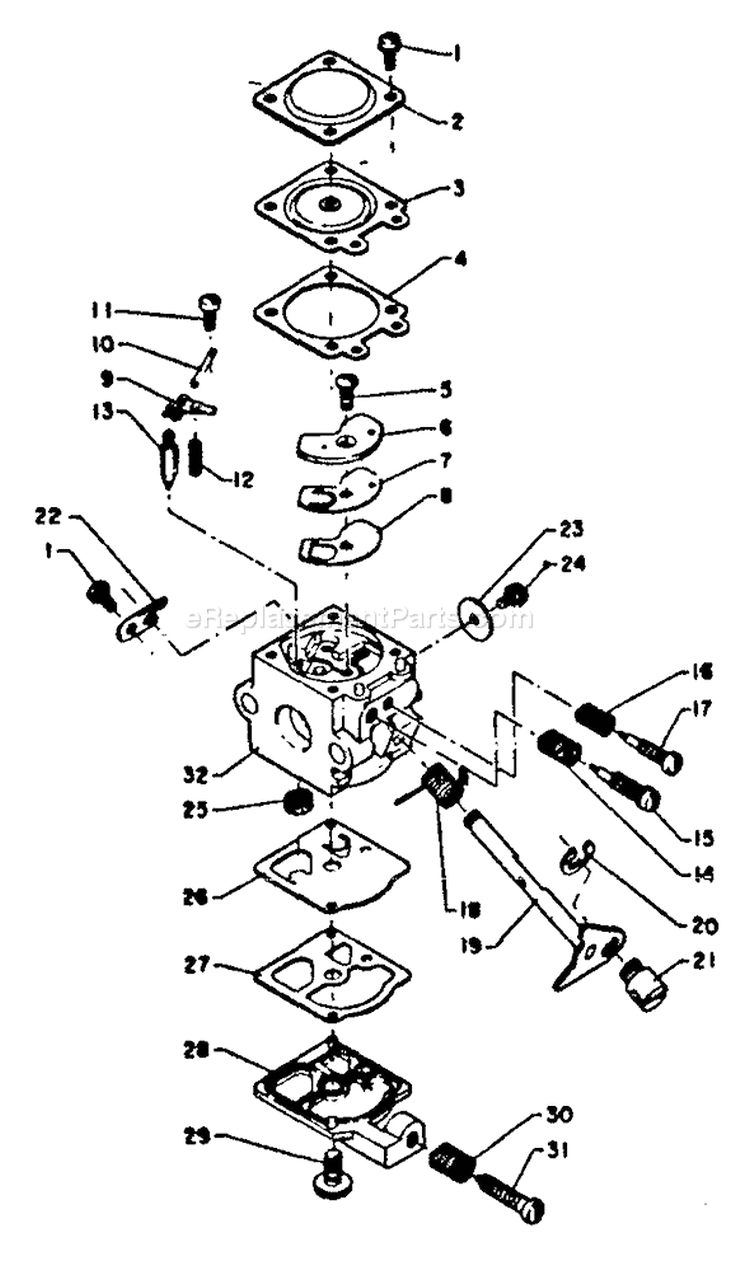 Page A Diagram and Parts List for SRM-300E1  Echo Trimmer