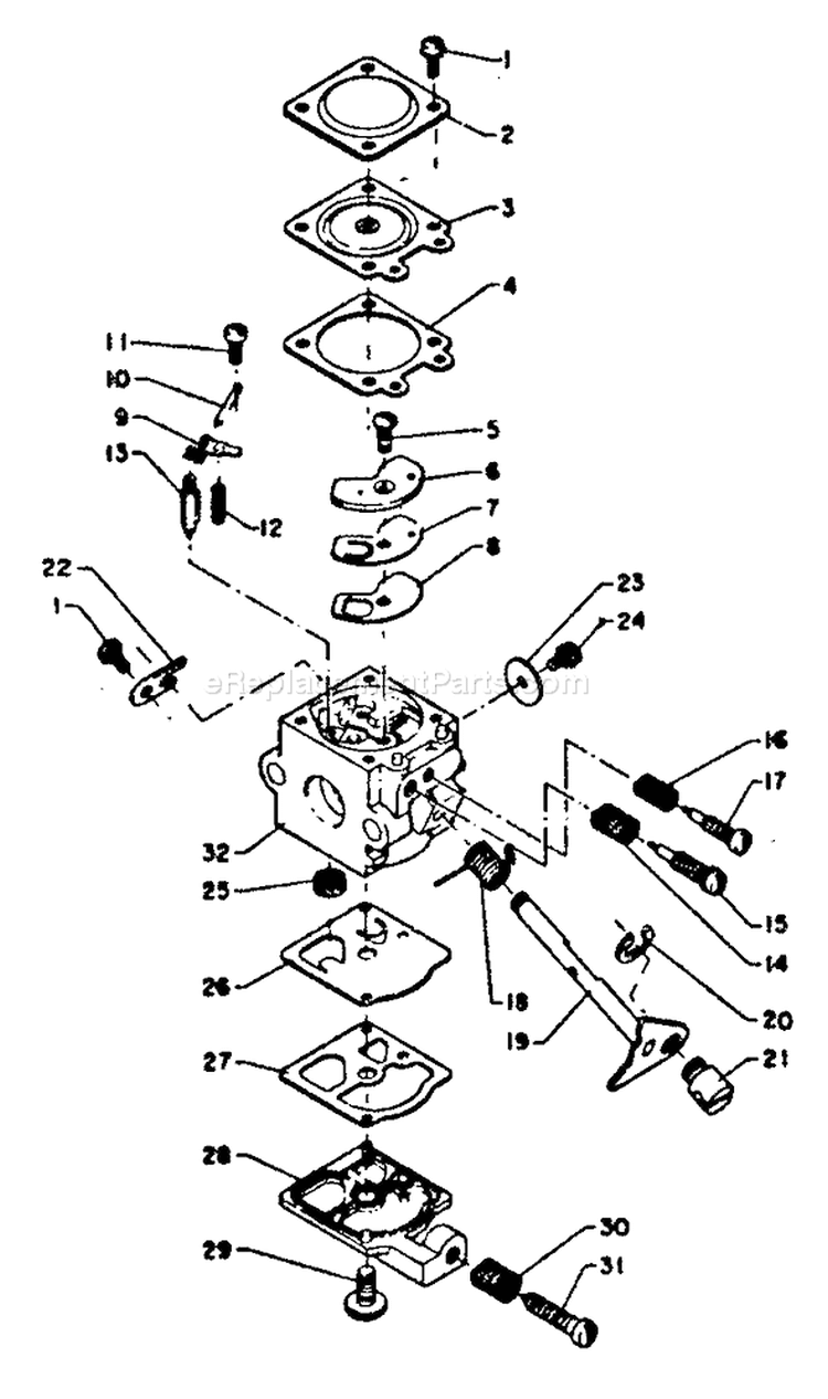 Page A Diagram and Parts List for SRM-300E  Echo Trimmer