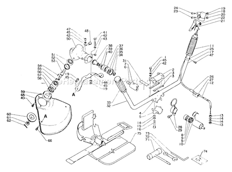 Page B Diagram and Parts List for SRM-300E  Echo Trimmer