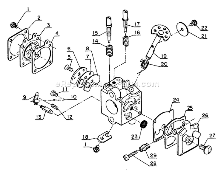 Page A Diagram and Parts List for SRM-302ADX  Echo Trimmer