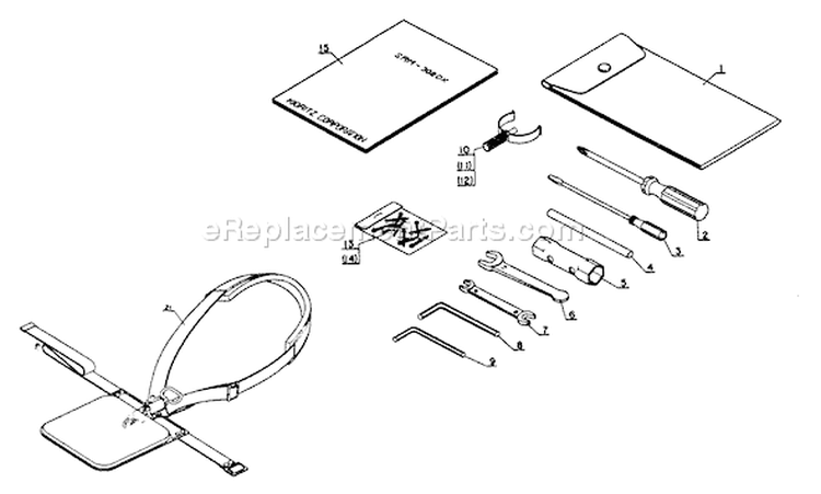 Page J Diagram and Parts List for SRM-302ADX  Echo Trimmer