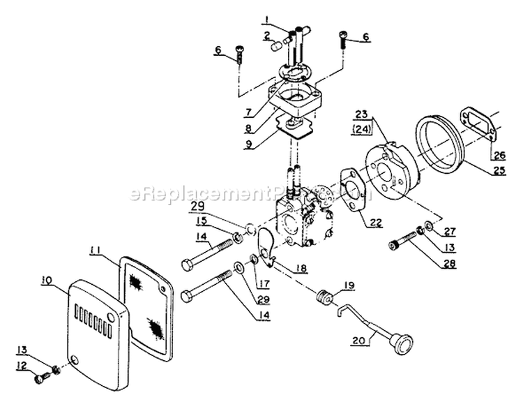 Page L Diagram and Parts List for SRM-302ADX  Echo Trimmer