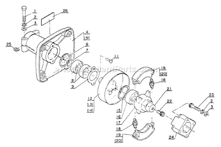 Page B Diagram and Parts List for SRM-302ADX  Echo Trimmer