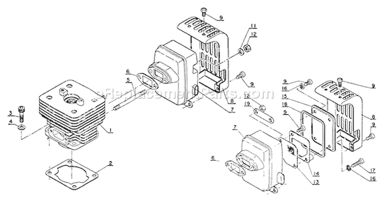 Page E Diagram and Parts List for SRM-302ADX  Echo Trimmer
