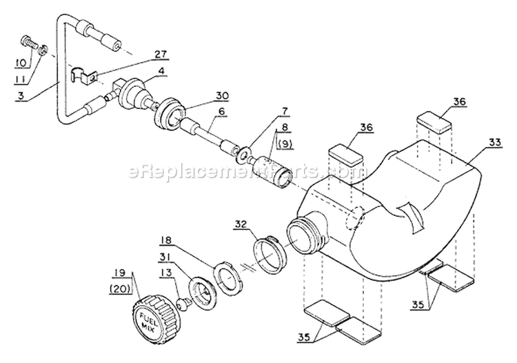 Page H Diagram and Parts List for SRM-302ADX  Echo Trimmer