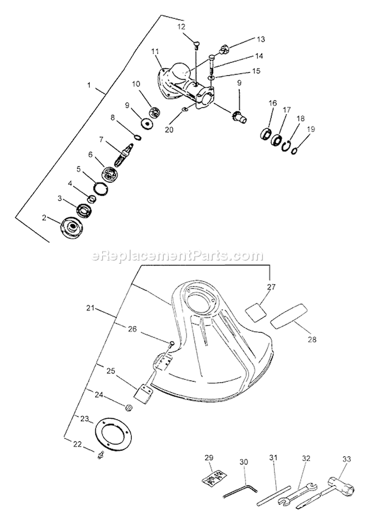 Page D Diagram and Parts List for SRM-3100 Type 2E -After S/N 001001 Echo Trimmer