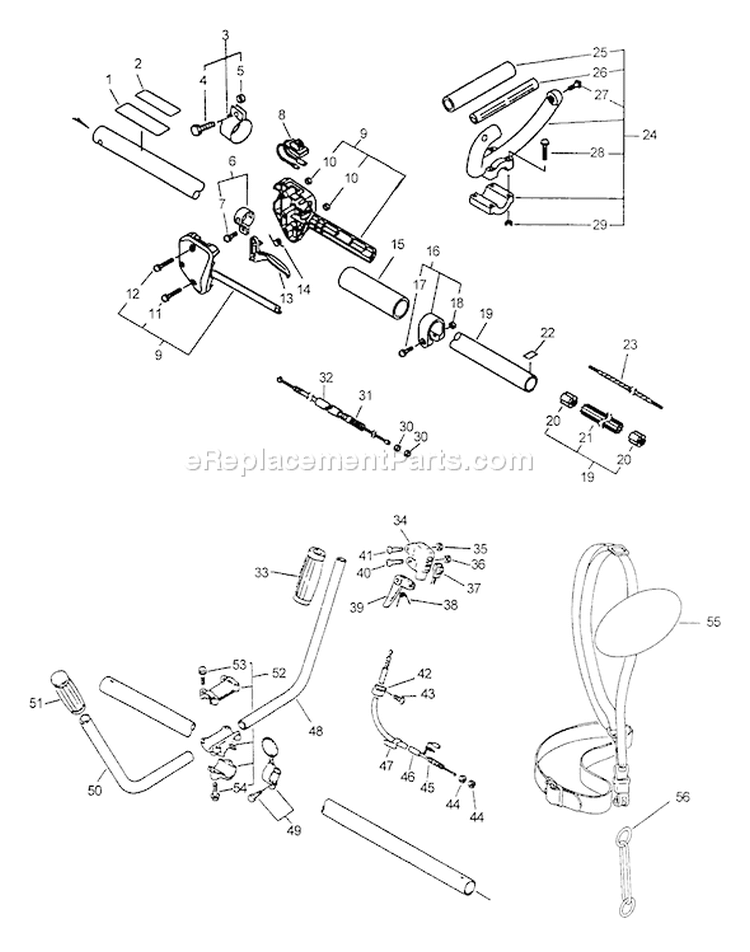 Page B Diagram and Parts List for SRM-3100 Type 2E -After S/N 001001 Echo Trimmer