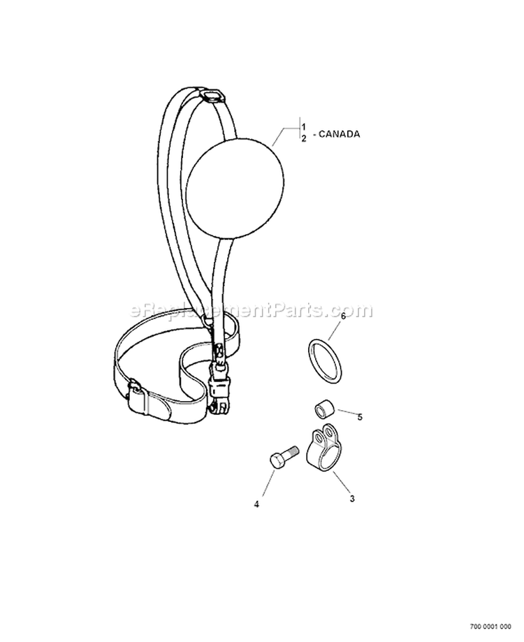 Page P Diagram and Parts List for SRM-311 S81913001001-S81913999999 Echo Trimmer