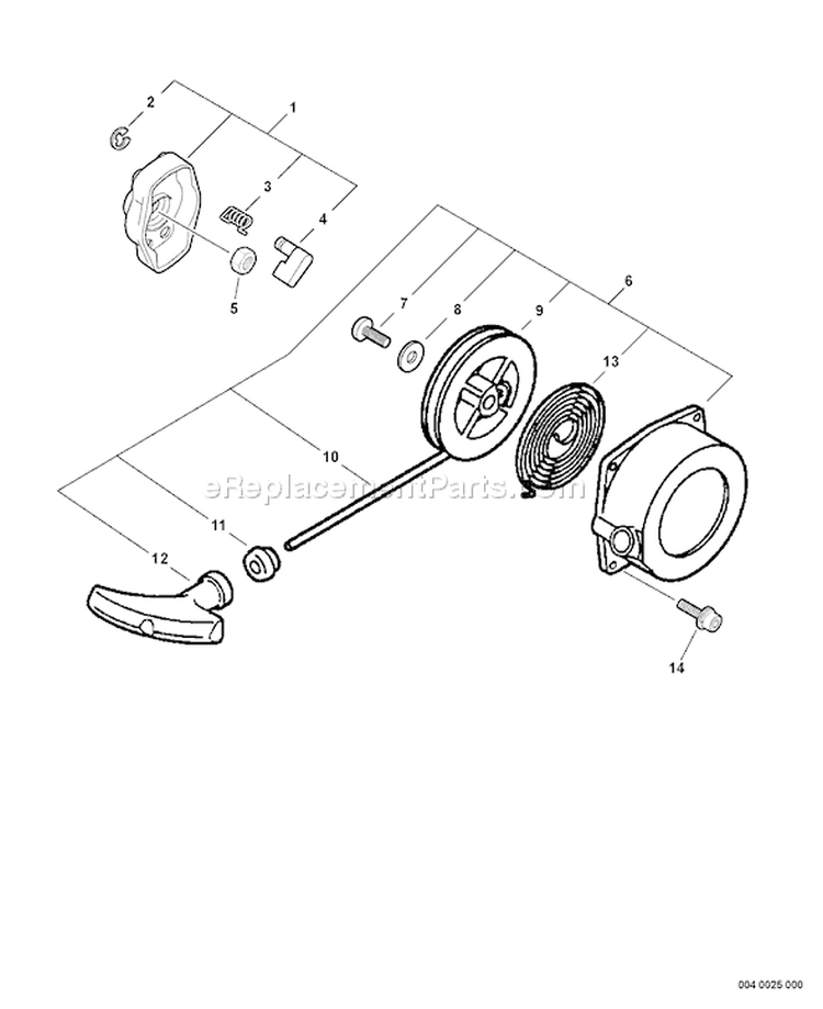 Page Q Diagram and Parts List for SRM-311 S81913001001-S81913999999 Echo Trimmer