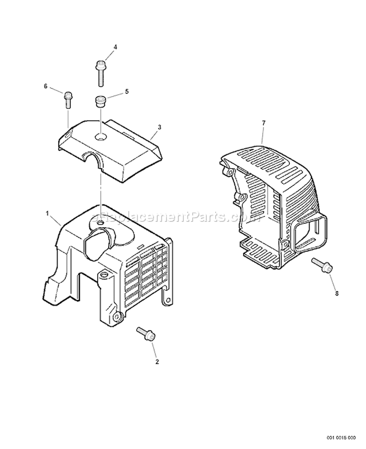 Page C Diagram and Parts List for SRM-311 S81913001001-S81913999999 Echo Trimmer